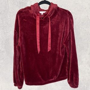 LC Lauren Conrad Faux Fur Cozy Hoodie Sweatshirt small